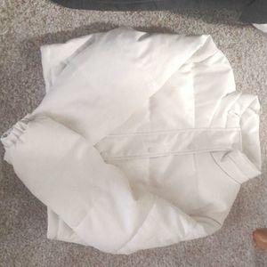 Women's White Love Tree Puffer Jacket Coat Medium